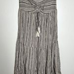 Cupshe Striped Tiered Strapless Midi Dress Photo 3