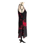 Mlle Gabrielle  Black Dress with Red Floral Design Size 14 Photo 7