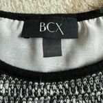 BCX  Black and White Asymmetrical Cap Sleeve T-Shirt in L Photo 1
