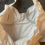 White corset Top Crop Shirt size Small Photo 4