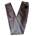Aerie Offline By  Real Luxe Faux Leather Hi Rise Leggings Size Medium Brown Chic Photo 7