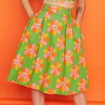 Modcloth NWT x Marisol Muro Green Floral Cat Skirt Size 6 Photo 10