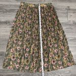 Sag Harbor Vintage  Pleated Floral Bohemian Maxi Skirt Size M Elastic Waist Photo 9