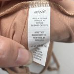 Aerie  Scoop Bikini Top Womens Size XL NWT Nude Lacing Shimmer Adjustable Photo 5