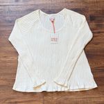 Knox Rose Women's Slim Fit Long Sleeve Ribbed T-Shirt Cream Size XXL NWT Photo 0