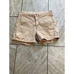 Anthropologie Tan Chino Shorts Relaxed Fit High Rise Cotton Blend 25 Photo 1