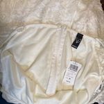 Windsor size medium ivory white short poof sleeves short lace mini dress NWT Photo 7