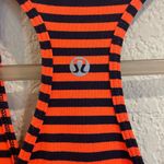 Lululemon Cool Racerback Tank in Classic Stripe - Luon Light - Orange and Black Photo 8