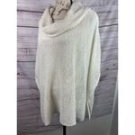 Chico's 1 Cowl Neck Sweater Womens M Textured Pullover Flowy Travelers Collection Photo 3