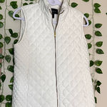 Ann Taylor Women’s  White Puffer Best Size Medium Photo 0