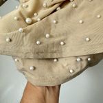 Boutique Pants Womens Size Large Tan Pearls Mesh Beach Swim Pull On Dance Pool Photo 10