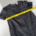 Vintage Papell Boutique Black Beaded Silk Short Sleeve Sheath Dress Size 8 Photo 6