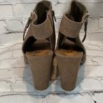 NO DOUBT Faux Suede Peep Toe Booties Photo 2