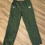 Reebok Vintage 90's Green Bay Packers Nylon Green Zip Ankle Track Pant Size L Photo 0
