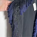 Emilio Pucci NEW Silk Beaded Tassel Open Front Cardigan Top Long Sleeve Sz 6 Photo 9