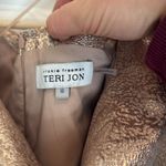 Ricki Freeman for Teri Jon peplum off shoulder gold maxi formal dress Size 16 Photo 3