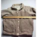 Outdoor Voices  Colorblock Fleece Jacket Button Up Teddy Bear Coat M Beige Pink Photo 2