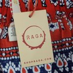 Raga Red and Blue Flirty Boho Mini Skirt NWT Size XS Boho Print Full Skirt Photo 7