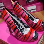 New Abbey dawn zip it peep toe plattorm Pink Size 5 Photo 4