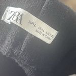 ZARA Large Black Heavy Knit Pull On High Waist Joggers Pockets Stretch Comfy Photo 8