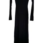 SKIMS Women's Solid Soft Lounge Long Sleeve Dress Onyx Size Medium NWT Photo 4