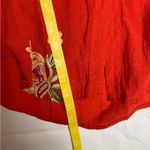 Figueroa & Flower women's medium red tunic embroidered floral shirt long johnny Photo 7