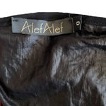 ALEF ALEF Black Maxi Chiffon Dress Sleeveless Gold Contrast Size 0 Small Israeli Photo 5