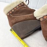 Baretraps  Brown Suede‎ Wedge Boots with Cream Accents Size 10M Photo 8
