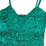 Jack by BB Dakota  Anthropologie Lace Romper Sleeveless Green‎ V-Neck Size 4 Photo 7