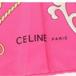 CELINE AUTHENTIC RARE  Pink 100% Silk Scarf 🥰 Photo 3