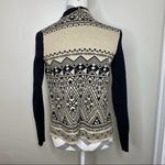 Lucky Brand Aztec Cream & Black Waterfall Open Cardigan Small Photo 2