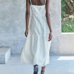 ZARA NWT ZW COLLECTION FRAYED JACQUARD Balloon hem MIDI DRESS SIZE L Photo 6