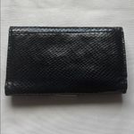 None Snakeskin Wallet Navy Blue GUC Photo 1