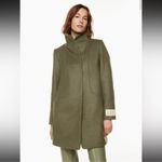 Wilfred Aritzia The Cocoon Coat Wool Blend Long Sleeves Olive Green XL Photo 3