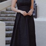 Reformation  Tagliatelle Linen Dress Black midi dress NEW Photo 2