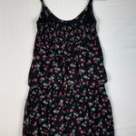 American Eagle Outfiters Black Pink/Blue Floral Dress Size 2 Spaghetti Straps Photo 1