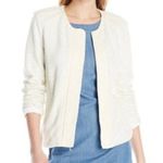 Tart Collections Jacket Shacket M Hale Boucle Tweed Terry Cloth Off White Pocket Size M Photo 2