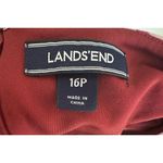 Lands' End  Floral Sheath Dress 16P Pink Red Stretch Sleeveless Knee Length Photo 5