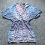 Peppermint  Pink and Blue Chiffon Wrap Mini Dress Photo 0