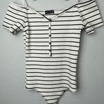 Popular 21 White and black off the shoulder bodysuit Photo 1