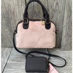 Juicy Couture Satchel + Wallet Set | Pink Velour Embroidered Photo 1