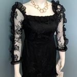 Lovers + Friends  Black Lace Long Sleeve Dress XS Photo 0