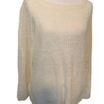 Womens Medium Project Naadam White Acrylic Knit Sweater With Bow Photo 0