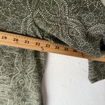 st. john's bay  Shirt Peasant 1X Olive Green Pattern 3/4 Sleeve Relaxed Top Photo 5