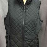 Andrew Marc Black Sleeveless Quilted Womens Zip-Up Vest medium Photo 3