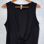 90 Degrees Black Twist Front Crop Athletic Tank Top Exercise Gym Yoga Fitness XL Photo 1