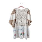 Free People NWT  x Place Nationale Fawley Mini Dress Floral Embroidery US 8-10 Photo 3