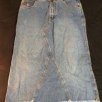 Mudd Distressed Denim Pencil Midi Skirt Size 1 Y2K Photo 0