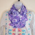 infinity Thin Purple  Scarf Geometric Shapes Photo 0