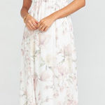 Show Me Your Mumu floral maxi dress white XS Photo 0